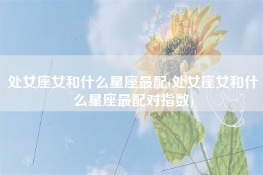 处女座女和什么星座最配(处女座女和什么星座最配对指数)