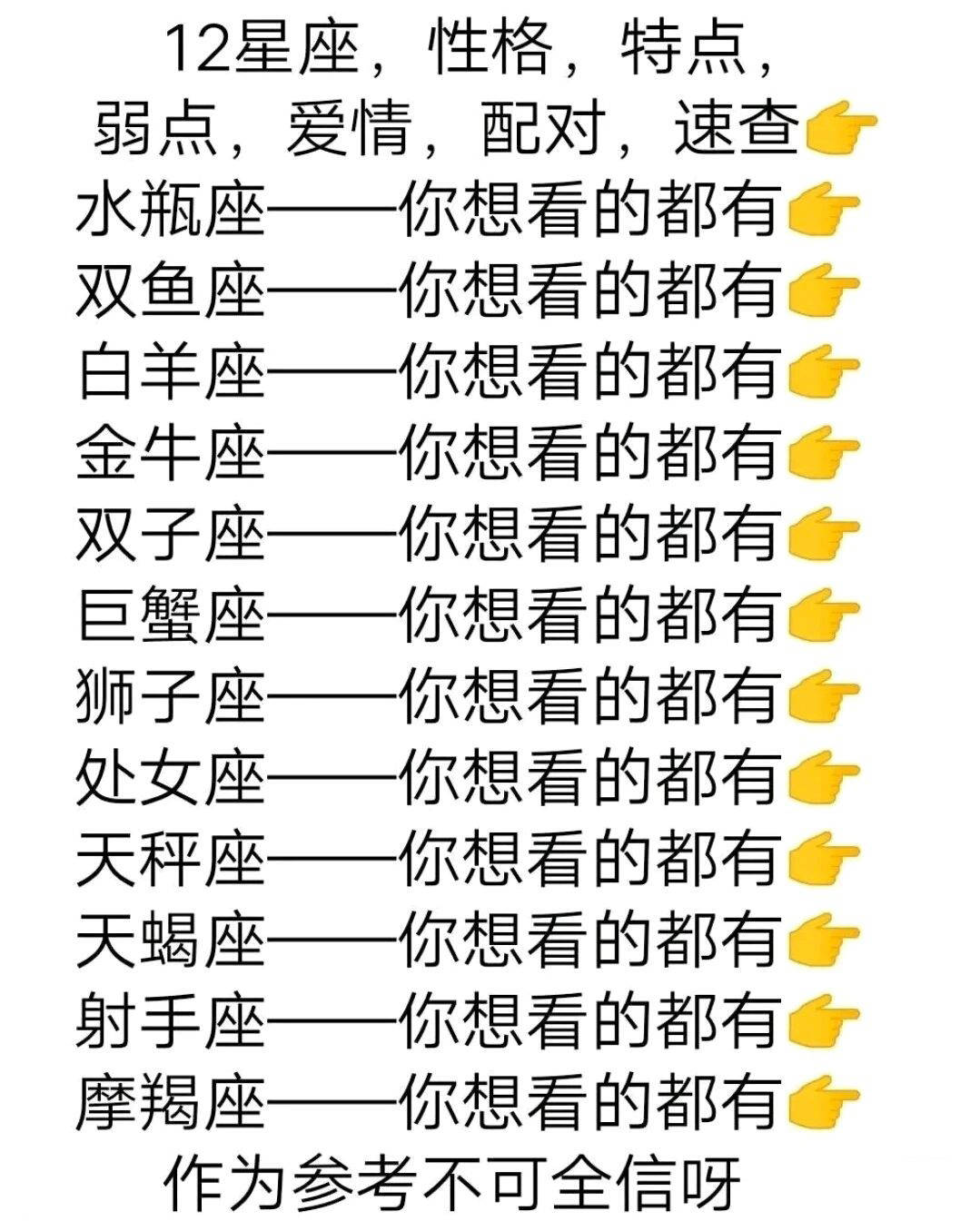 十二星座性格介绍 星座查询精准查询免费