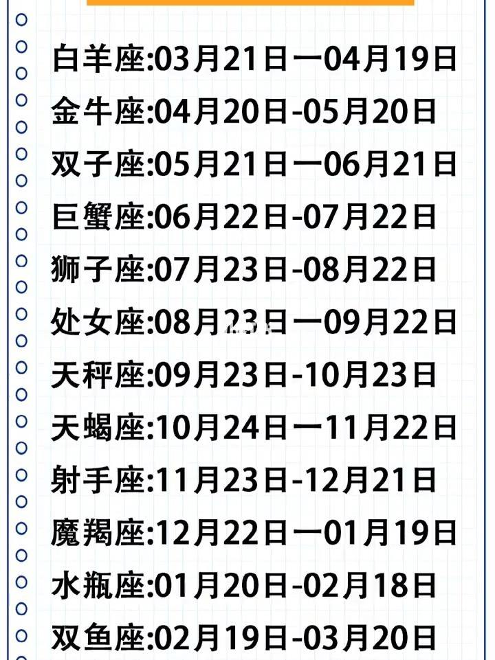 十二星座对应的月份(十二星座对应的月份是哪些)