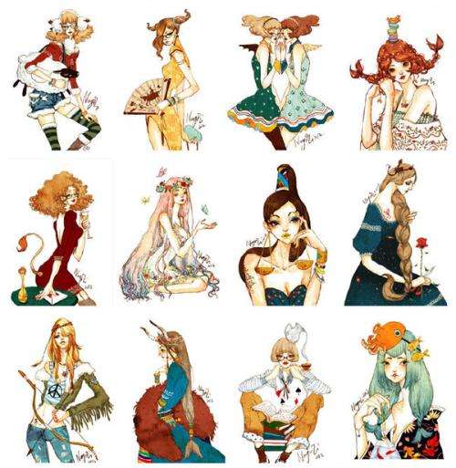 十二星座萌图女生(十二星座萌图女生动漫)
