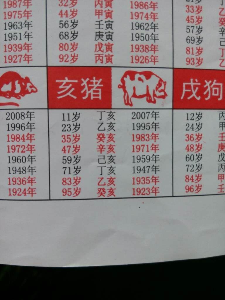 十二生肖排序表1995年(十二生肖年份表1995年份)