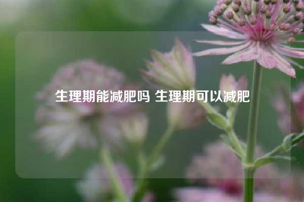 生理期能减肥吗 生理期可以减肥